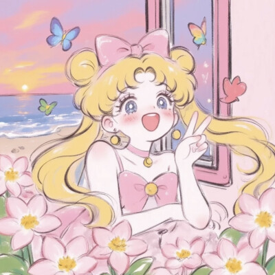 可爱手绘女头美少女