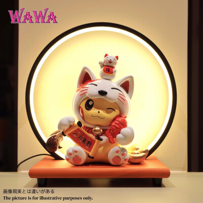皮卡丘变装招财猫手办摆件