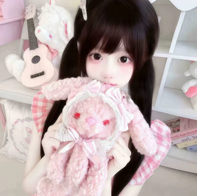 粉色系真人女头