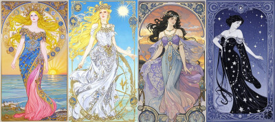 早晨、白昼、黄昏和夜晚