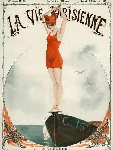 1920年代和1930年代，人们在浴室和水疗中心开始从“泡水”转向“晒太阳”，泳衣设计也从功能性考虑转向融入更多装饰性特征。 