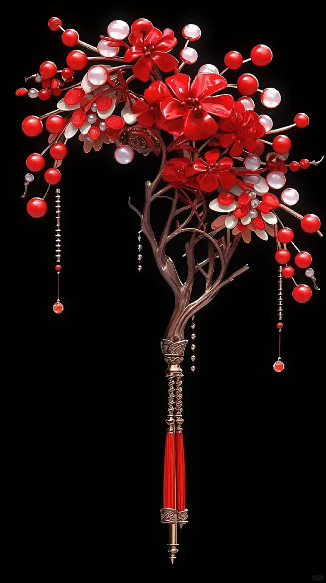 中式首饰 花与饰