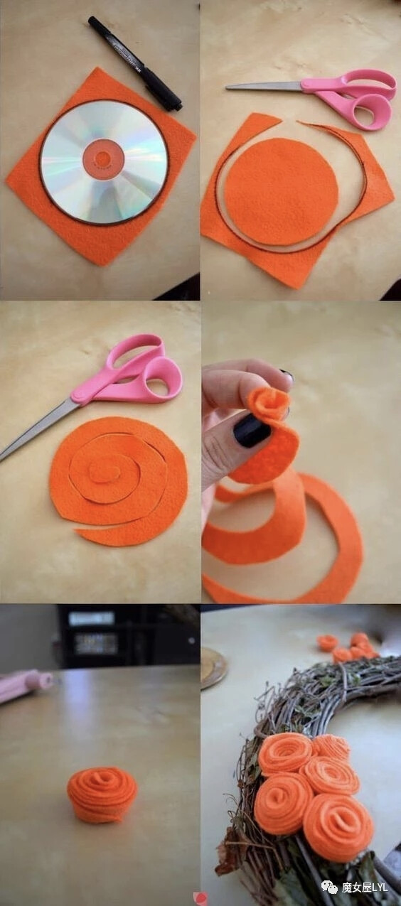 DIY教室——如何用废布料造花