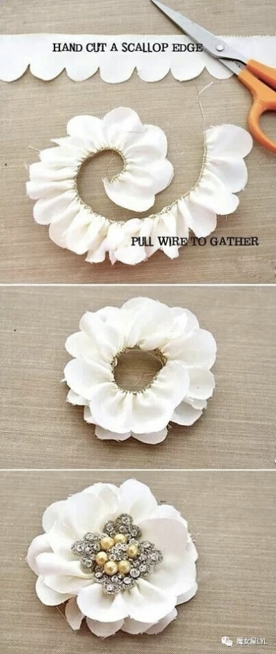 DIY教室——如何用废布料造花