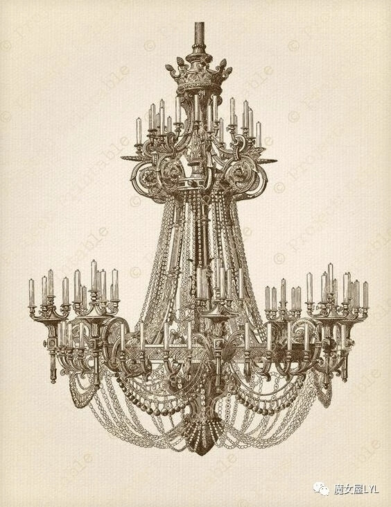 今天先来看我之前收藏的一些 chandelier 香德列尔的设计图吧！