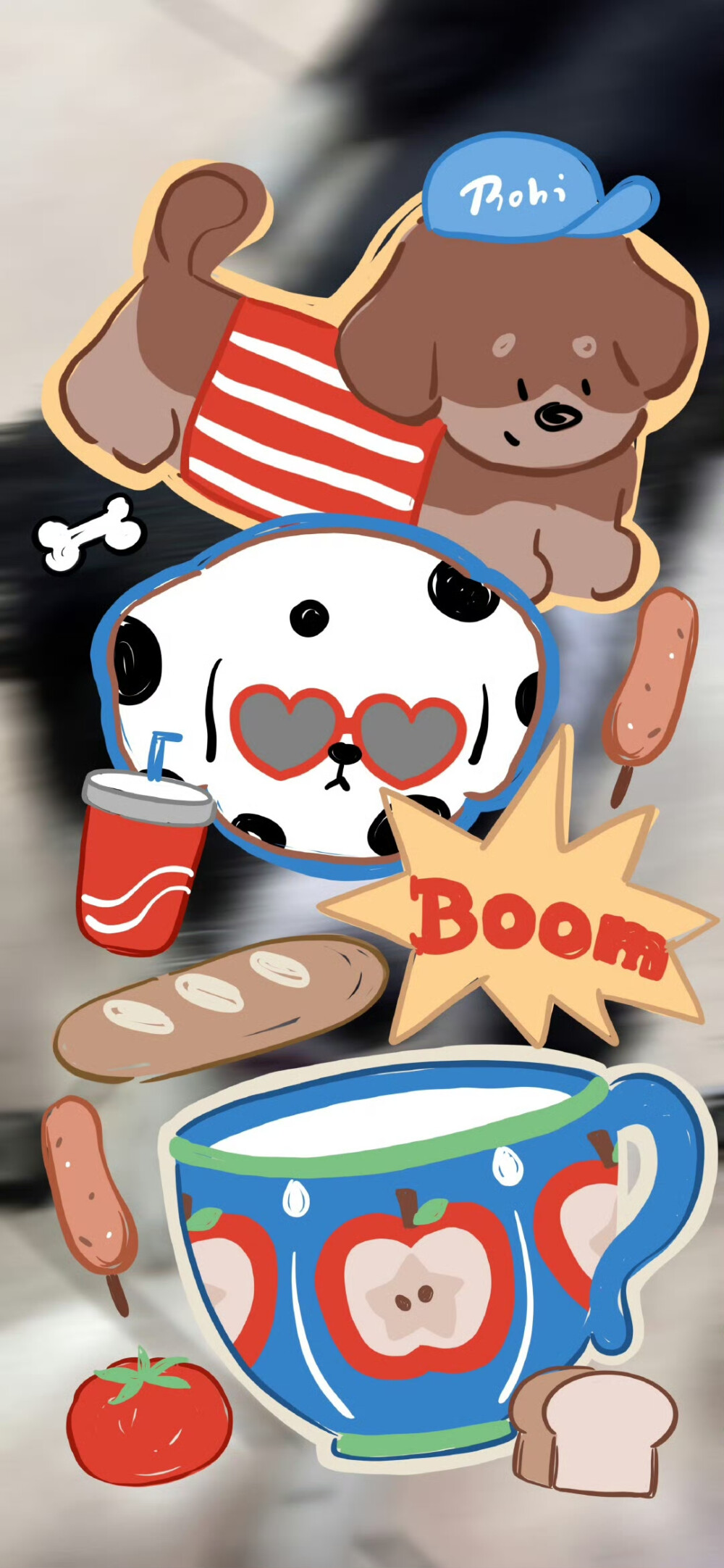 创意小动物涂鸦卡通壁纸