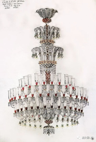 今天先来看我之前收藏的一些 chandelier 香德列尔的设计图吧！