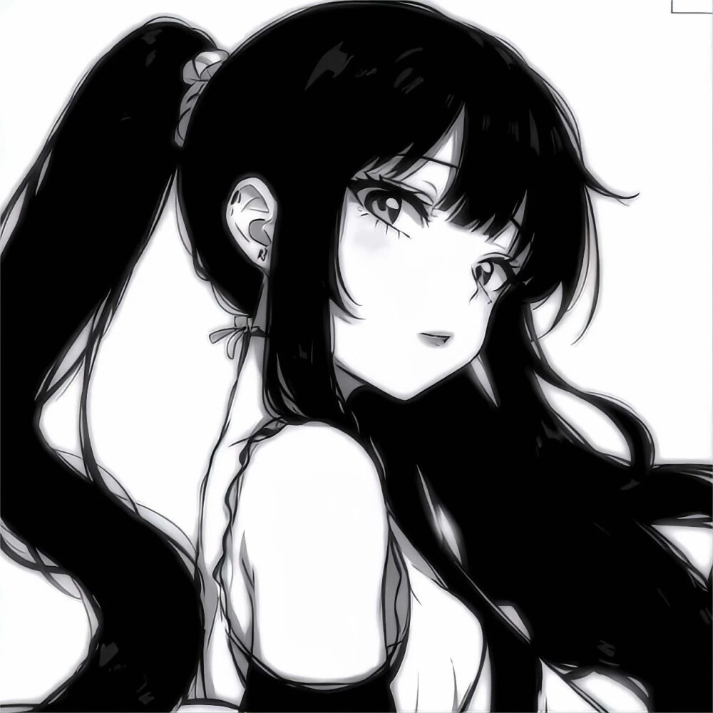 黑白动漫女头