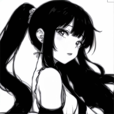 黑白动漫女头