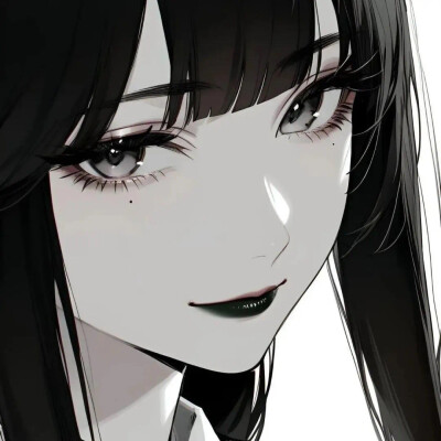 黑白动漫女头