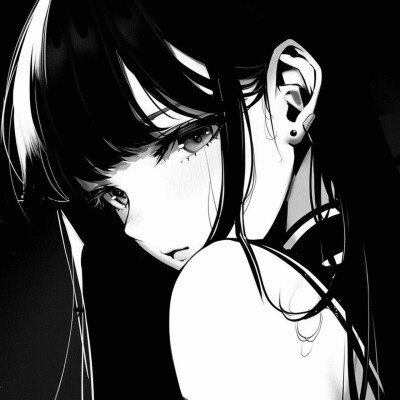 黑白动漫女头