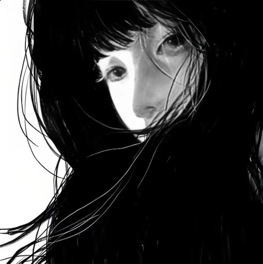 黑白动漫女头