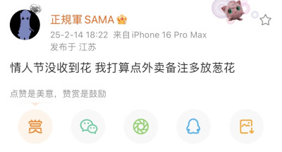 情人节没收到花 我打算点外卖备注多放葱花
