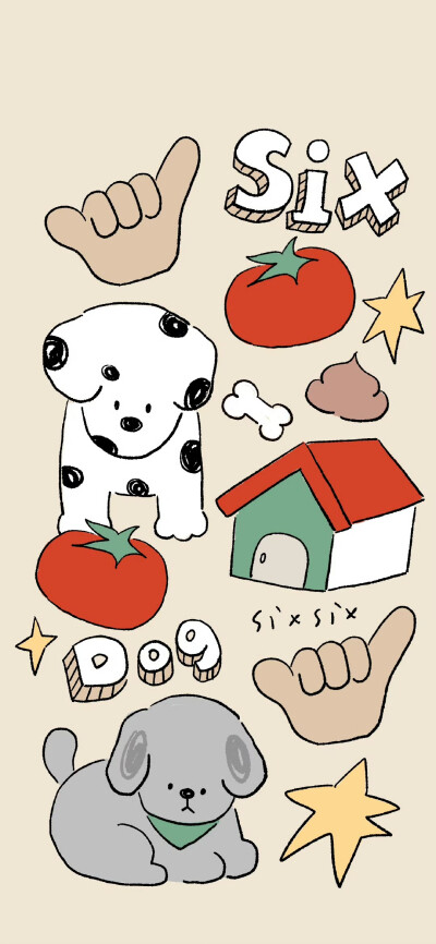 美式卡通涂鸦壁纸