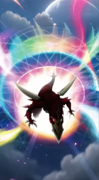 网友自制AI扩图，场地魔法，天空的虹彩。游戏王Arc-V。(侵权删)