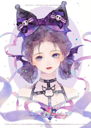 清茗，插画，壁纸，清新，少女，唯美，古风