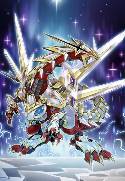 网友自制AI扩图，龙族/效果，异色眼剑甲龙。游戏王Arc-V。(侵权删)