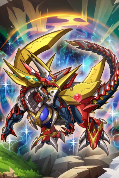 网友自制AI扩图，融合召唤，勇猛眼灵摆龙。游戏王Arc-V。(侵权删)