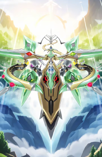 网友自制AI扩图，龙族/融合/灵摆/效果，灵摆刻度13。霸王天龙 异色眼霸弧光迹龙。游戏王Arc-V。(侵权删)