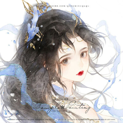 清茗，插画，壁纸，清新，少女，唯美，古风