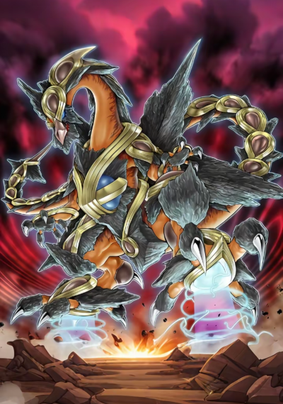 网友自制AI扩图，仪式召唤，异色眼重力龙。游戏王Arc-V。(侵权删)