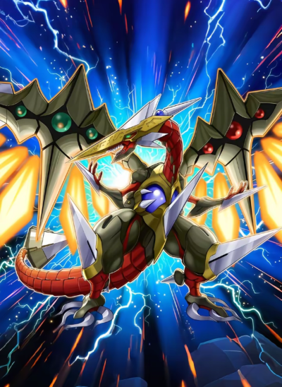 网友自制AI扩图，龙族/效果，异色眼枪兵龙。游戏王Arc-V。(侵权删)