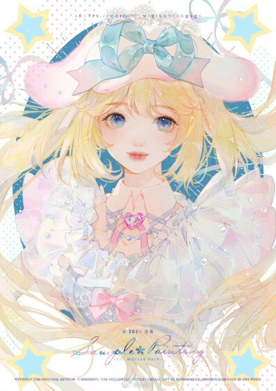 清茗，插画，壁纸，清新，少女，唯美，可爱，梦幻