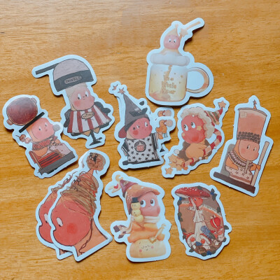 折叠咖啡店主给的星星人贴纸（很喜欢）