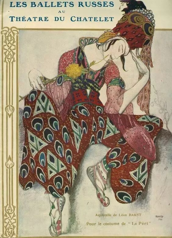 Léon Bakst
1866年1月27日——1924年12月28日
是上世纪俄罗斯芭蕾舞团的著名服装造型设计师，他的异国情调，色彩丰富的舞台服饰，为谢尔盖·达基列夫的俄罗斯芭蕾舞团增色。
今天就来看些他的作品，首先，他是一个插画师，因此服装设计稿都美轮美奂。
