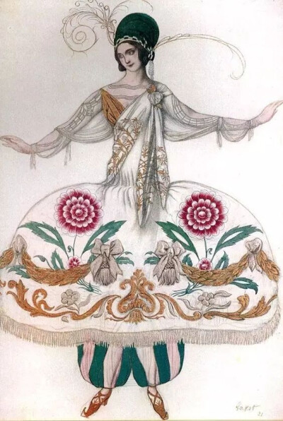 Léon Bakst
1866年1月27日——1924年12月28日
是上世纪俄罗斯芭蕾舞团的著名服装造型设计师，他的异国情调，色彩丰富的舞台服饰，为谢尔盖·达基列夫的俄罗斯芭蕾舞团增色。
今天就来看些他的作品，首先，他是一个…