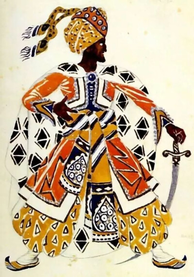 Léon Bakst
1866年1月27日——1924年12月28日
是上世纪俄罗斯芭蕾舞团的著名服装造型设计师，他的异国情调，色彩丰富的舞台服饰，为谢尔盖·达基列夫的俄罗斯芭蕾舞团增色。
今天就来看些他的作品，首先，他是一个…