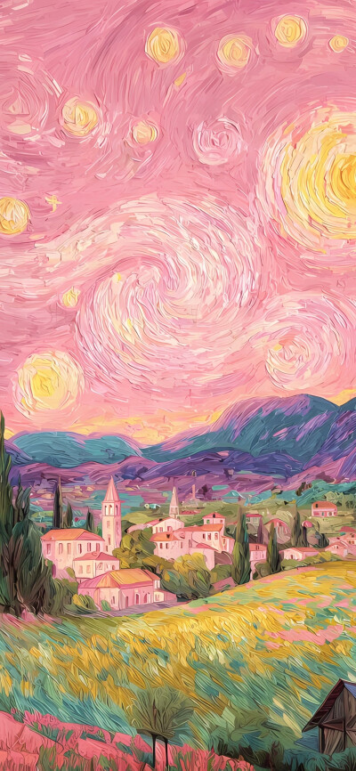 粉色星空