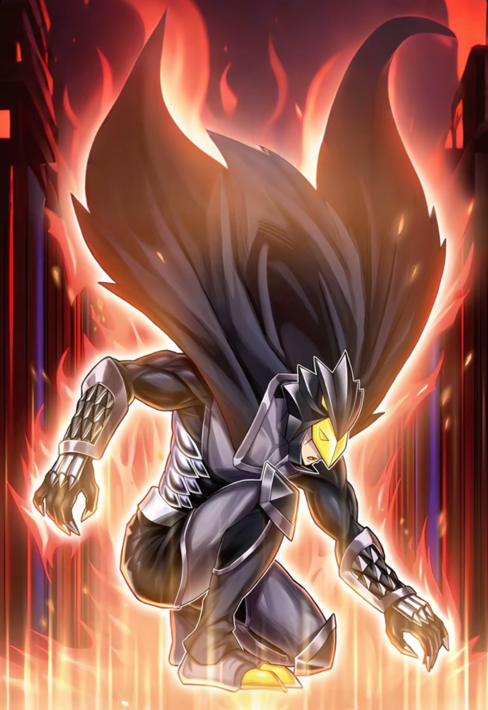 网友自制AI同人创作，战士族/效果，假面英雄 暮鸦。游戏王假面英雄。(侵权删)