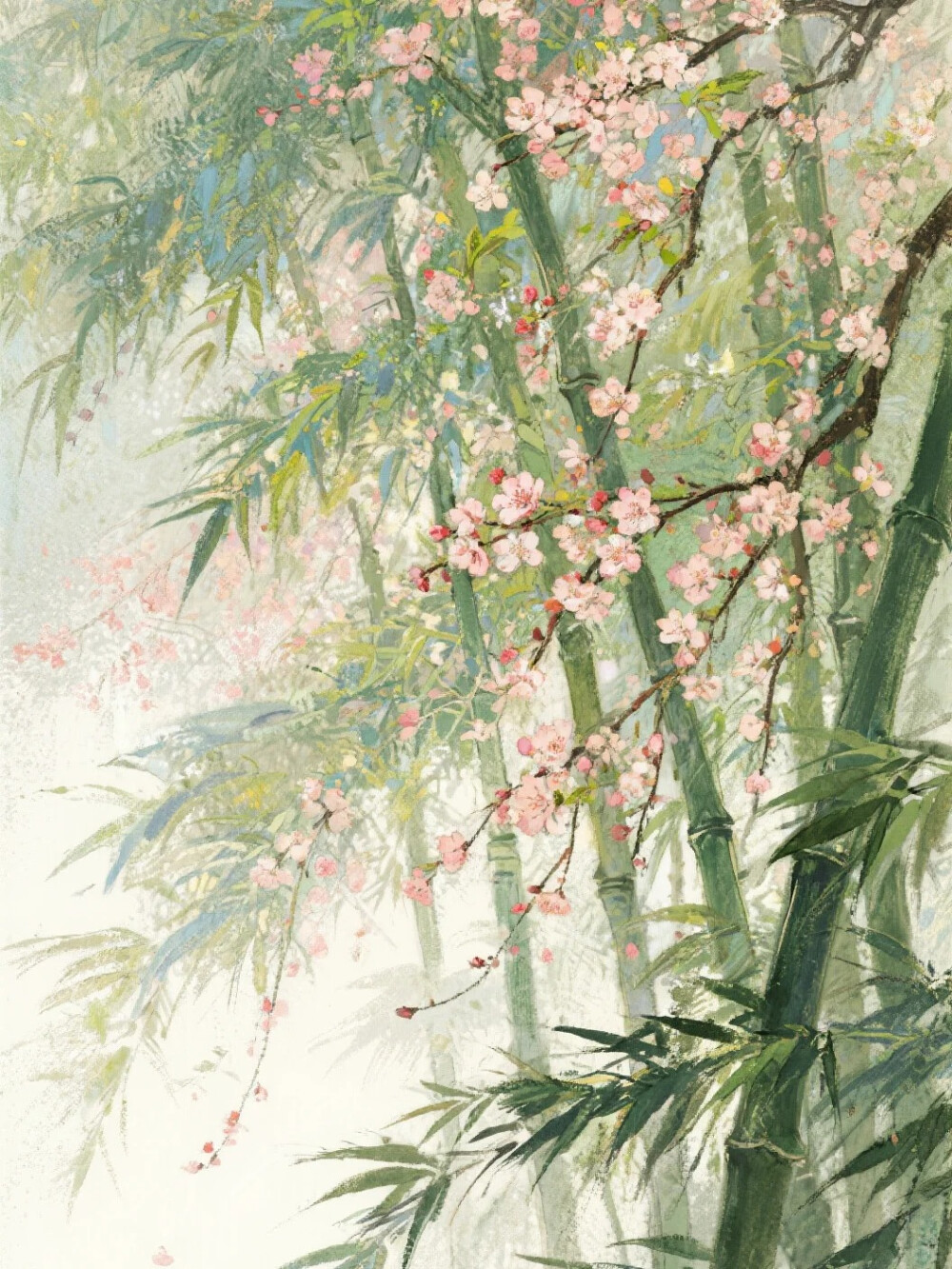 国风中式美学 人间四月芳菲尽 山寺桃花始盛开 国风壁纸 一颗酸苹果的壁纸库