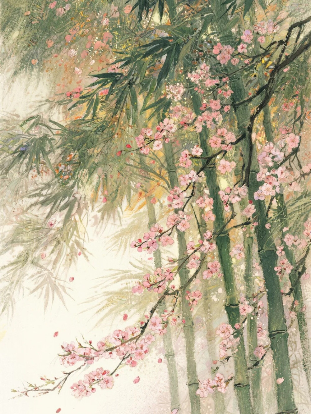 国风中式美学 人间四月芳菲尽 山寺桃花始盛开 国风壁纸 一颗酸苹果的壁纸库