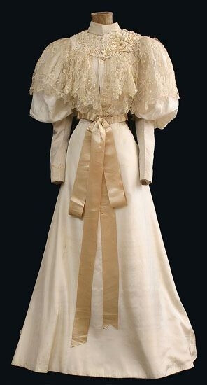 Wedding dress, circa 1895.