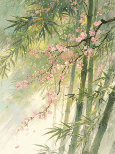 国风中式美学 人间四月芳菲尽 山寺桃花始盛开 国风壁纸 一颗酸苹果的壁纸库