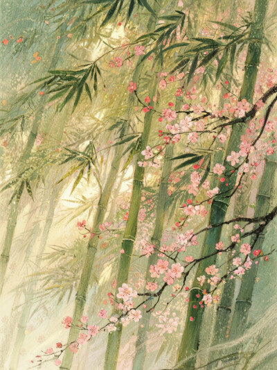 国风中式美学 人间四月芳菲尽 山寺桃花始盛开 国风壁纸 一颗酸苹果的壁纸库