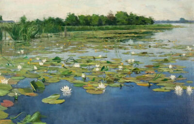 《睡莲》Water lily
亨利克·韦森霍夫（波兰）
1903~05年；35 * 54 cm；画布油画