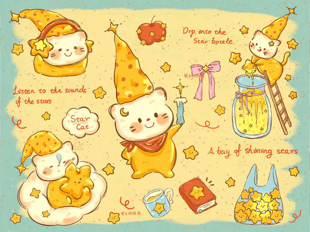 可爱iPad平板壁纸
画师：劈叉的熊熊
#插画壁纸#