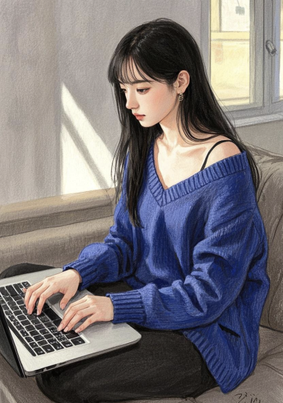 认真的时候真美