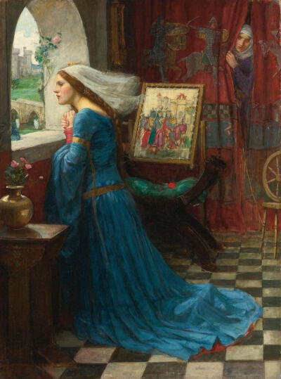 《罗莎蒙德》Fair Rosamund
约翰·威廉姆·沃特豪斯（John William Waterhouse）
1916年；96.5 * 72.4 cm；画布油画