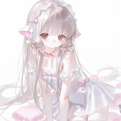动漫女生头像 人形少女天使心 ai