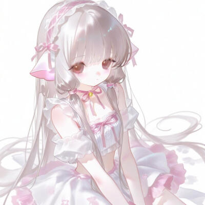 动漫女生头像 人形少女天使心 ai