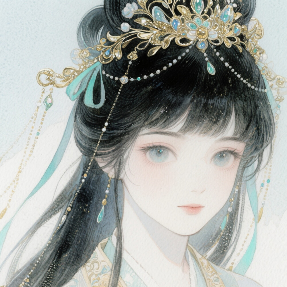 动漫古风女头（al）
图源豆包