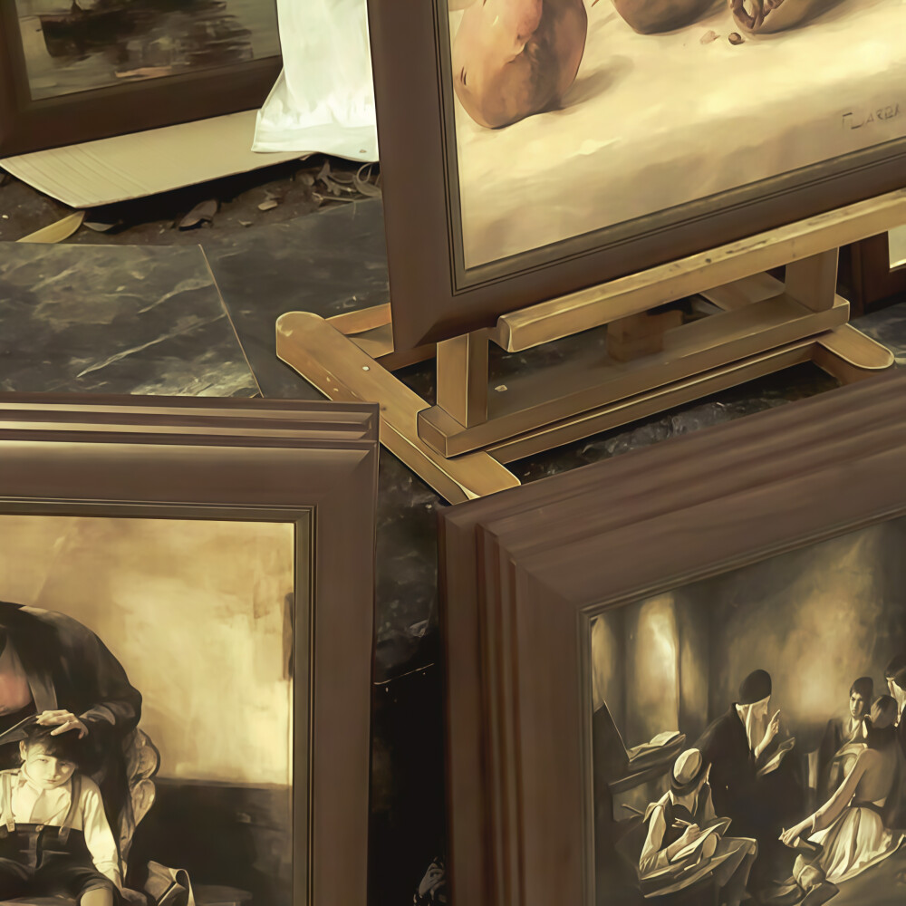 旧画框的底色，浸着朦胧诗行