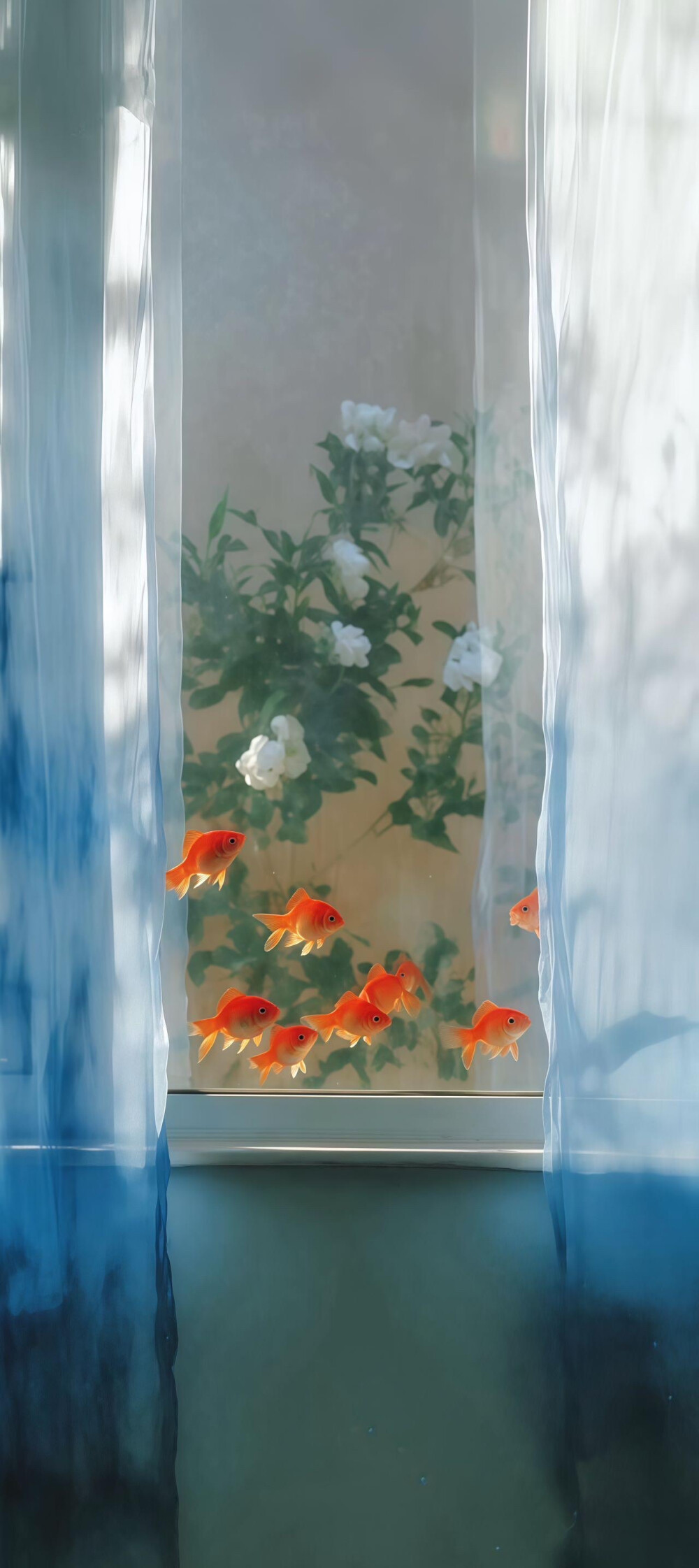 金鱼游进悠长夏日的梦境