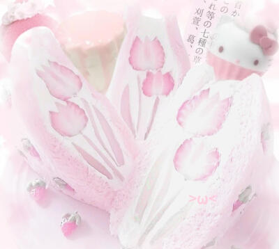 粉色系草莓甜品