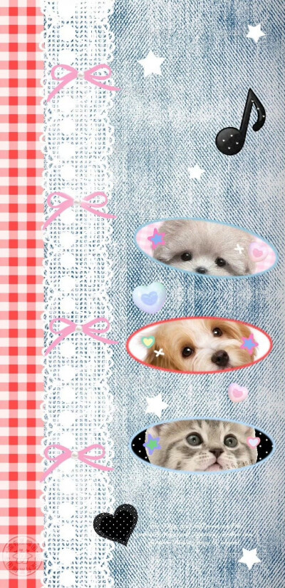蓝色牛仔拼布壁纸