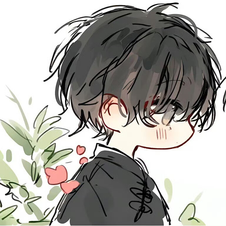 古风可爱Q版情侣手绘头像 